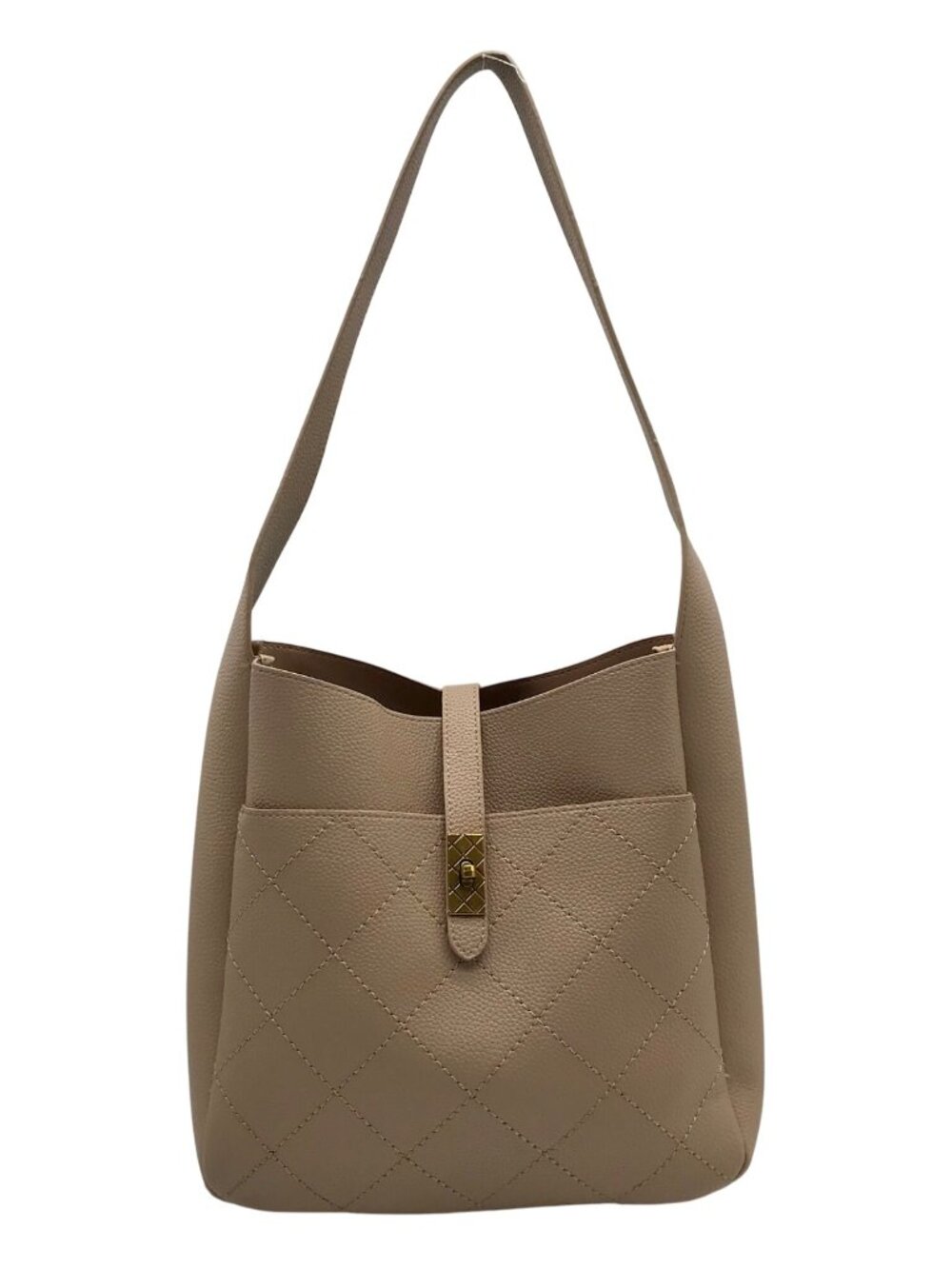 Like Dreams Taupe Big City Grace Shoulder Bag